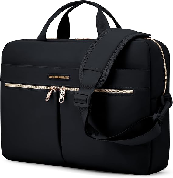 LIGHT FLIGHT 15.6/17.3 Inch Laptop Bag, Briefcase for Women, Large Laptop Case Computer Bag Office Travel Business, Nylon