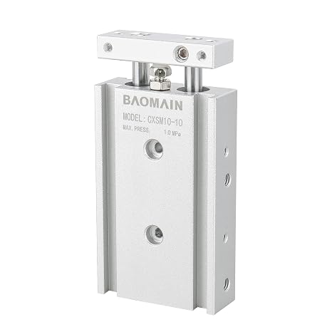 BAOMAIN Double Rod Pneumatic Air Cylinder CSXM10x10 10mm Bore 10mm Stroke