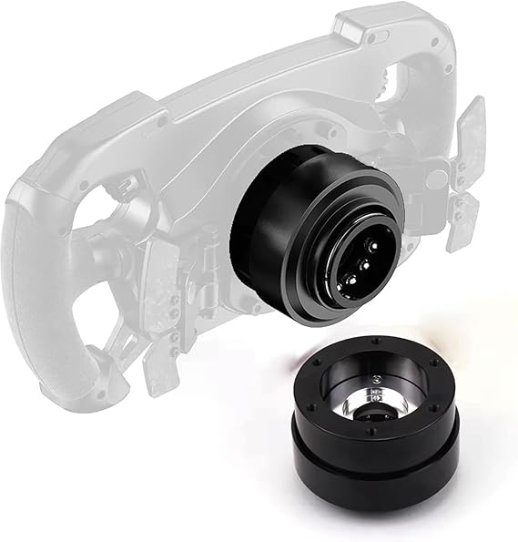 Obokidlyamor Replace Quick Release Adapter Steering Wheel Replace Panel For MOZA R25/R21 Ultra/R16/R12/R9 V1 V2 V3/R5/R3 Bundle Gaming Racing Wheel;70mm 6-hole steering wheel kit (Quick Release)