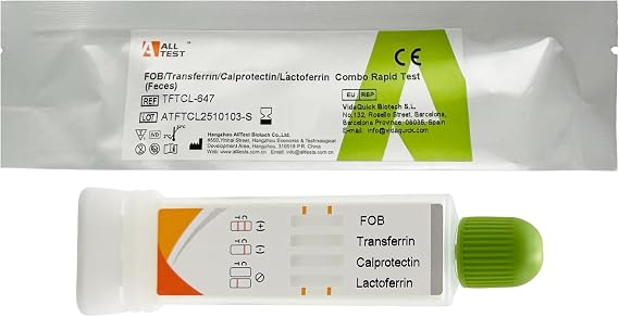 Rapid Bowel Test, 1 Test Pack, Colon Faecal Screening Test Kit, Occult Blood in Stools Rapid Testing, Potential Gastrointestinal Concerns, Quick Bowel (FOB) Health Check