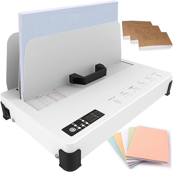 Thermal Cinch Binding Machine, Electric Comb Binding Machine, Book Binder for Desktop A4 Books Contract Document, 50mm(480 Sheeets Paper) Manual Punching, for Contract Document Invoice