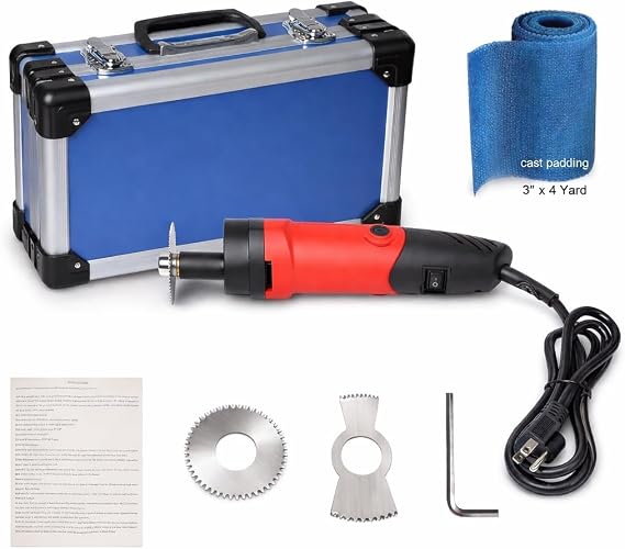 Cast Saw, Orthopedic Cast Cutter, Medical Electric Plaster Cutting Saw Oscillating Speed Adjustable for Tearing Polymeric Materials 110V 12500rpm/min (FDA Approval )