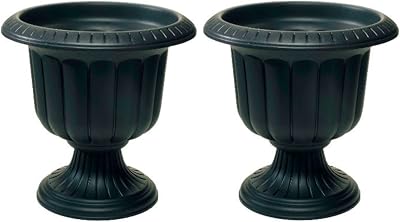 Novelty Mfg. # 38198 19 Black Classic Porch Urn Planter - Quantity 2