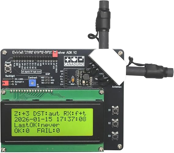 CANADUINO EverSet ES100 ADK DIY Soldering Kit - WWVB-BPSK Atomic Clock Receiver Development Board