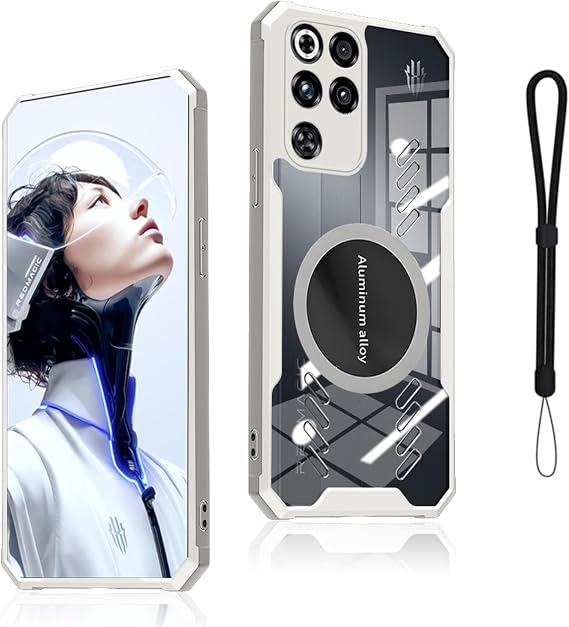 NOUKAJU REDMAGIC 11 Pro 用 ケース 磁気式 保護カバー 放熱性 スマホケース 落下防止 衝撃吸収 全面保護 カバー REDMAGIC 11 Pro+用 保護カバー ホワイト