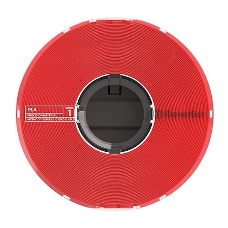 MakerBot PLA Filament Spool for Method 3D Printer (True Red, 0.75kg/1.65lb)