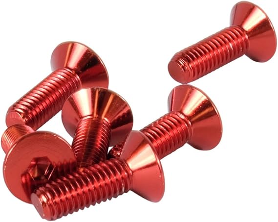 NRG Innovations SWS-100RD Steering Wheel Screw Kit (Upgrade Red "CONICAL")