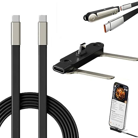 Invisible Holder Charger Cable with Stand, 240W USB-C