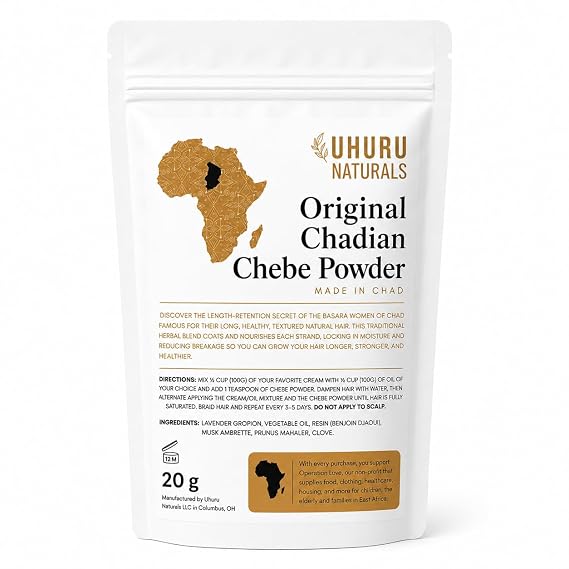 Uhuru Naturals Chadian Chebe Hair Powder, 20 Grams (Pack of 1), Neutral