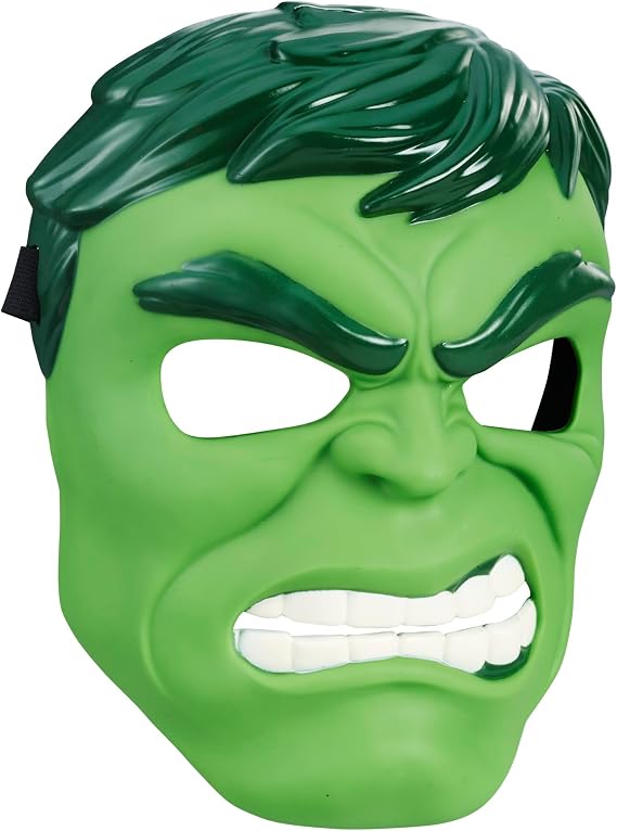 Marvel Avengers Hulk kahraman maskesi, klasik tasarım, Avengers: Endgame, 5 yaşından büyük çocuklar için, yeşil