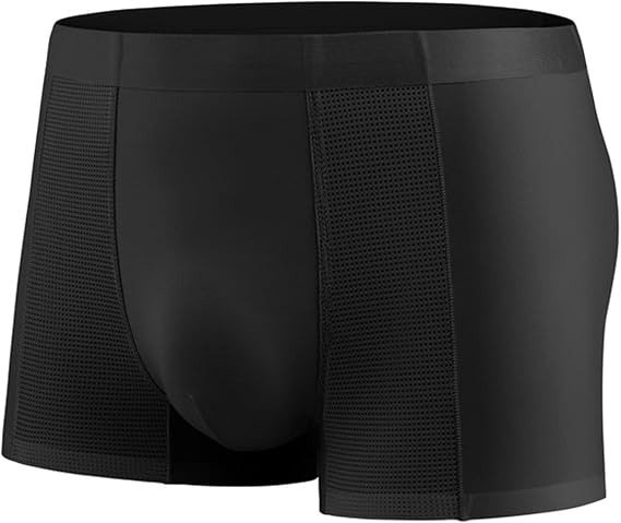 Ice Silk Boxer Briefs for Men Athletic Lightweight Breathable Stretch Underpants Fashion Plus Size Soft Comfy Briefs