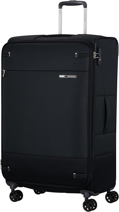 Samsonite Base Boost Facelift - Softside Suitcase 78 cm Large, Check-in Suitcase, TSA Lock, Lightweight & Expandable, 105/112.5 L, Black