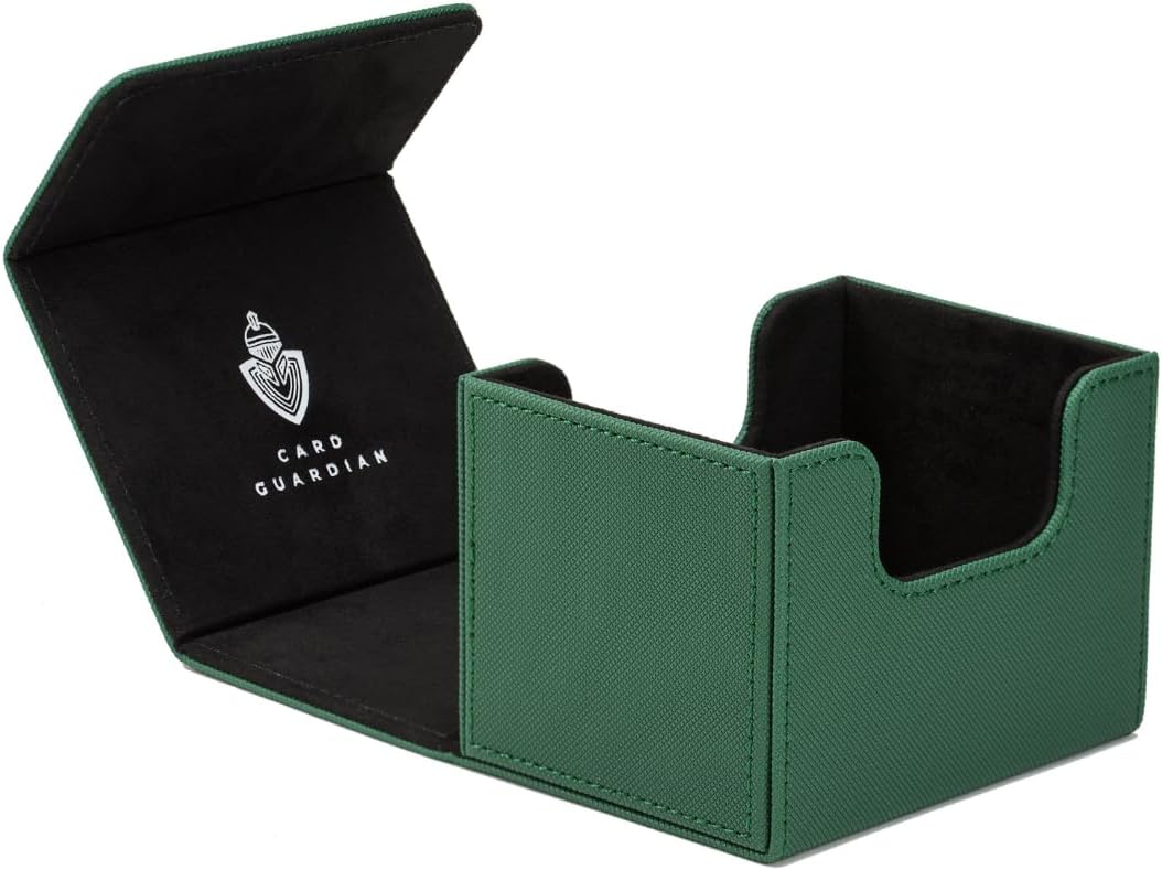 Premium Deck Box for 100 Cards for Trading Card Games TCG Green