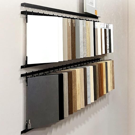 Floor Tile Display Stand, Large Wall-mounted Sample Rack,Wall Covering Display Stand,Sample Door Stand, Wall Covering Display Stand, Skateboard Storage Multi Row Shelf Sample Holder