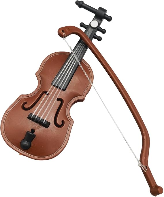Tiny Violin Miniature - 10cm Small Violin Model, Polished Mini Instrument, Home Decor Ornament Piece, Mini House Decoration | Musical Instrument Decor Display For Children Gift Room Decoration Use