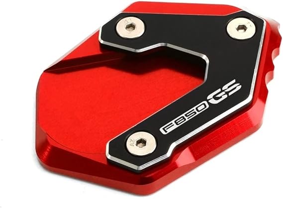 Extension Board for BMW R1250GS Adventure R1200GS LC 2018-2019 F850GS F750GS Motorcycle CNC Kickstand Side Stand Enlarger Plate Extension Pad Bracket Pad (Color : F850GS Red)
