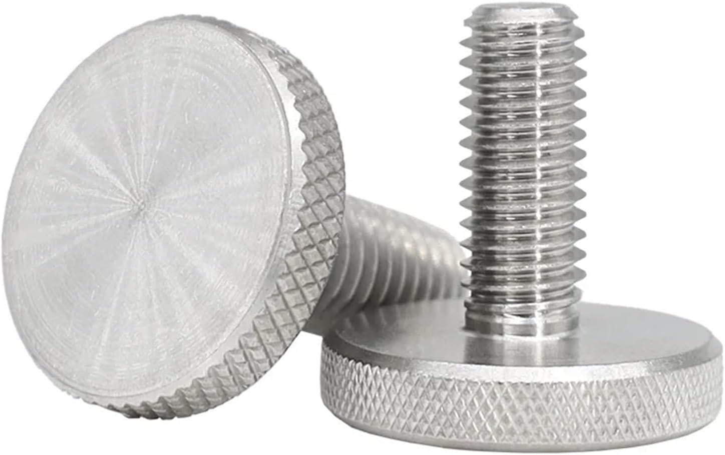 Tırtıklı El Vidaları, Knurled Thumb Screws 304 Stainless Steel Flat Round Head M2-M10 4-60mm Multiple Sizes20mm,M3-5pcs
