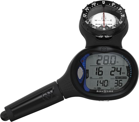 Aqualung i550C Dive Computer - Versatile Durable 3-Gas Computer Console with 3 Dive Modes, Bluetooth Data Transfer, Nitrox Mix Capability & Water Activation