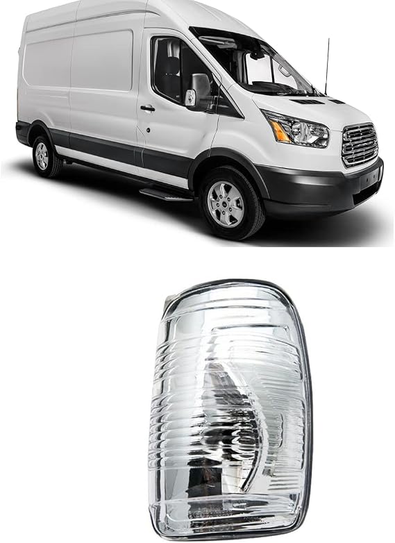 Wing Mirror Side Mirror Indicator Light Lens Cover Fit For Ford Transit T150 250 350 2015 2016 2017 2018 2019 2020 2021 MK8 2014 Onwards,Right Passenger Sid
