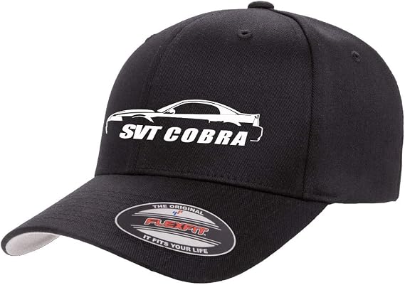 2003 2004 Ford SVT Cobra Mustang Hardtop Classic Outline Design Athletic Baseball Fitted Hat Cap