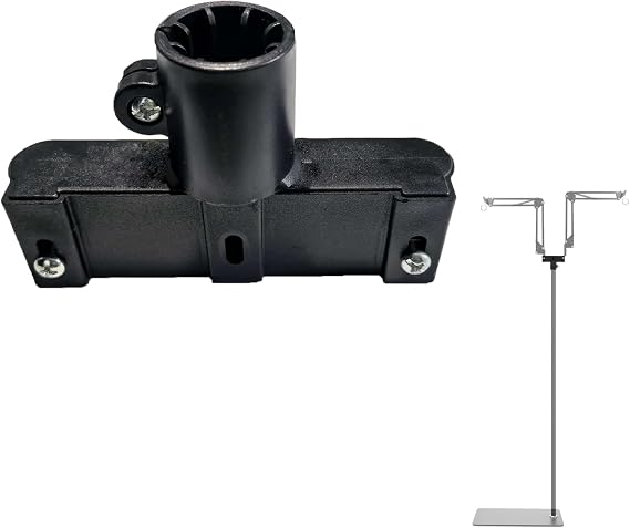 MECESOR Light Frame Connecting Clip Dual Reptile Lamp Stand,15.7-74.3 Inch Height Adjustable Reptile Light Stand,360 Sewing Flexible Arms,Heat Lamp Stand