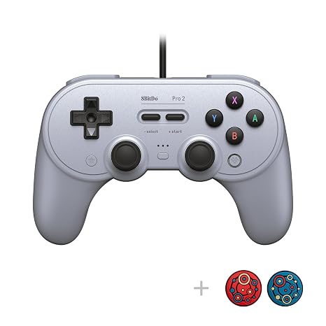 8Bitdo Pro 2 Wired Controller with Customize Back Buttons & Modifiable Vibration for Switch, Steam Deck, PC Windows and Raspberry Pi