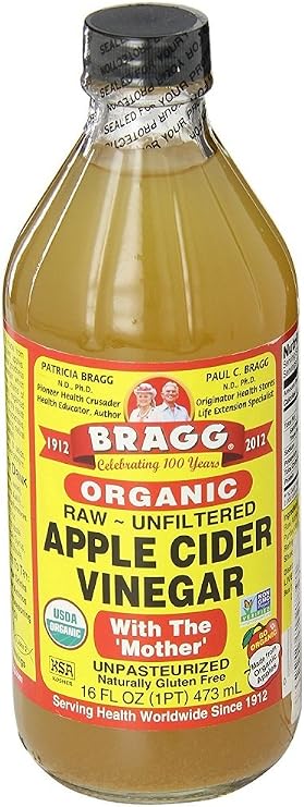 Bragg Gluten Free Organic Raw Apple Cider Vinegar, With the Mother, 473 ML, 16 Ounce (2 Units)