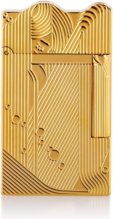 Pure Copper All Gold Sanji Same Style Lighter - Refillable Butane & Slide-Proof Wheel Lighter, Perfect for Collecting & Giving as a Gift