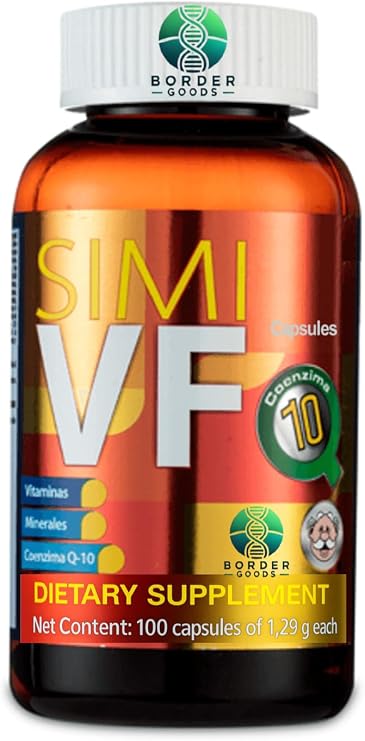 Simi VF Multivitamin with Coenzyme Q10 100 Capsules Contains Vitamins A, B, C, D, E, Zinc & Iron