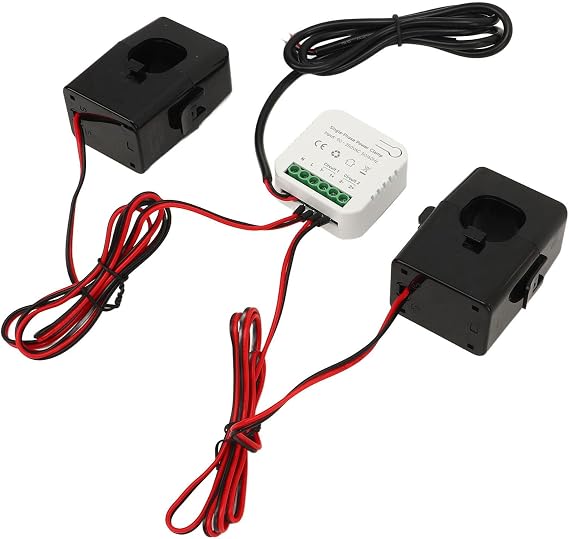 Pyhodi Smart Home Energy Monitor, WiFi Smart Energy Meter Single Phase Power Monitor Switch, Real Time Electricity Monitor Meter Solar Net Metering 2 300A CT Clamp Current Transformer