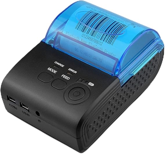 Yoidesu Mini Receipt Printer,58mm Portable Bluetooth Mobile Thermal Printer Compatible with Android VISTA Linux,Bluetooth 4.0 Label Printer (US Plug)