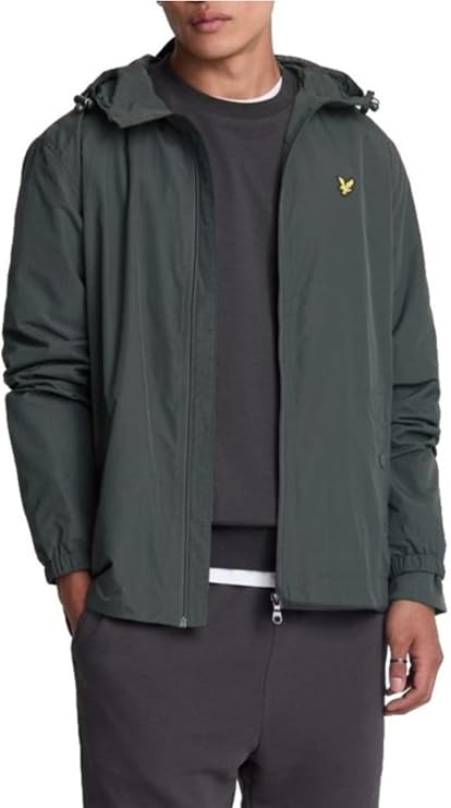 Lyle & Scott Men's Zip Through Hooded Jacket, Grey, M