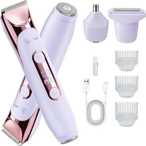 Hatteker Bikini Trimmer for Women,4-in-1 Dual Head Women's Electric Razor