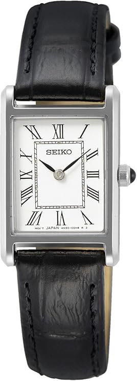 Seiko Women's Quartz Watch Stainless Steel with Leather Strap