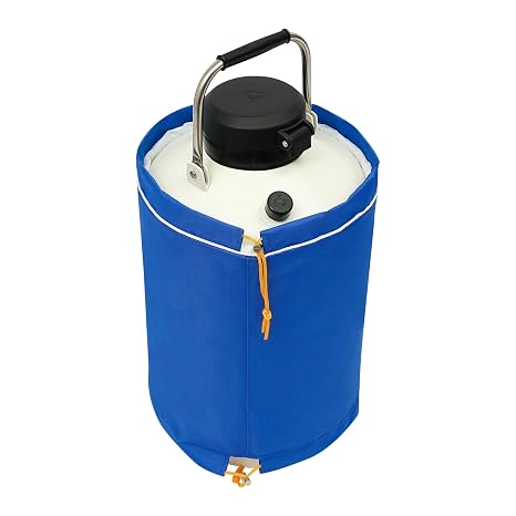 10L Liquid Nitrogen Container, Nitrogen Cryogenic Container (LN2), Aluminum Alloy Liquid Nitrogen Dewar Static Cryogenic Container Liquid Nitrogen Container