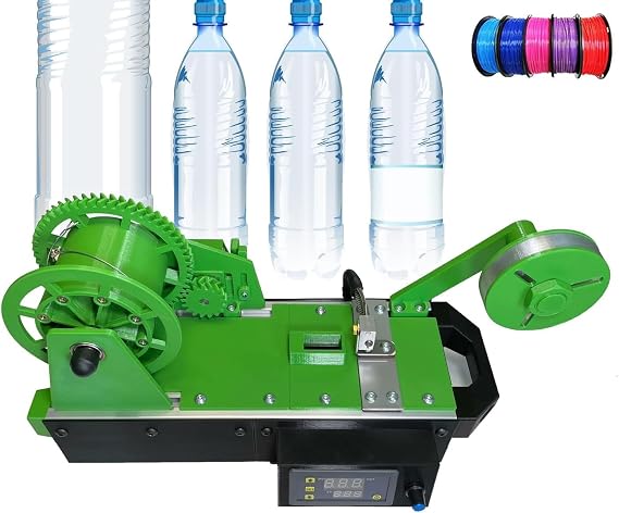 3D Printer Filament Maker - Eco-Friendly PET Bottle Recycler for DIY Makers and Small Studios - Desktop Machine for Recycled Filament Production