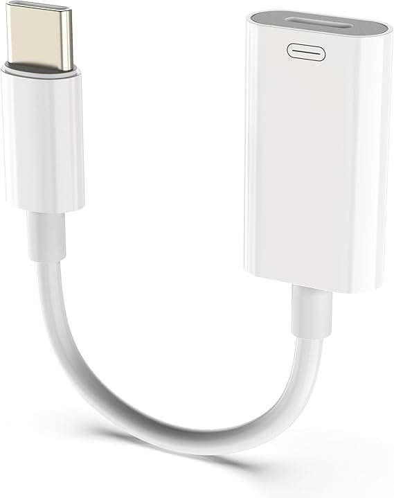 LMUBOY USB-C Male to Lightning Female Adapter,Type C to Lightning Converter for Audio,Data&Charging,Compatible with iPhone 15,iPad Pro,MacBook Pro,iMac and More Devices with USB-C Port