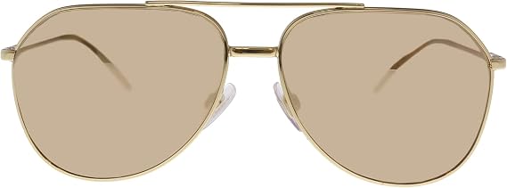 Dolce&Gabbana DG2166 Sunglasses K02/F9-61 - Gold Plated Frame, Brown Mir White DG2166-K02-F9-61