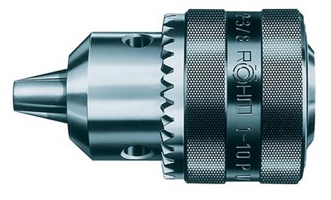 Keyed Drill Chuck Mount 1/2"-20 Rohm 317256, 0.8-10mm Clamping Capacity, 34.5mm Diameter, Prima, S2 Key Size