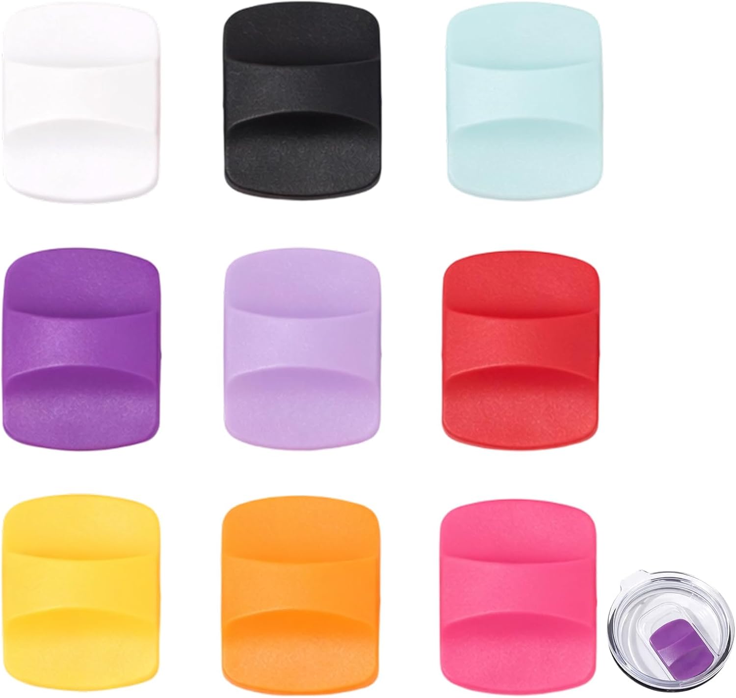 9 PCS Colorful Magnetic Slider Replacement for Yeti Lids, Lids Accessories Magnetic Sliders, Magslider Compatible with Yeti Rambler Tumbler 10oz 14oz 16oz 20oz 26oz 30oz