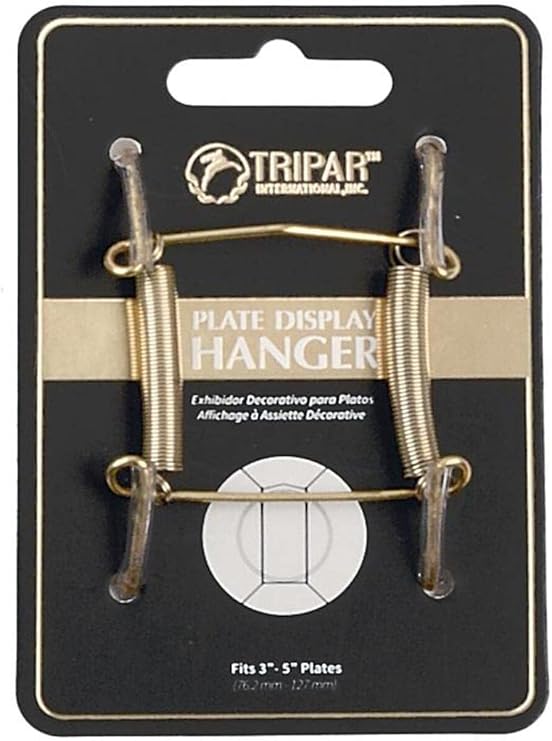 TRIPAR 3-5 Inch Brass Plate Wire Wall Plate Hanger