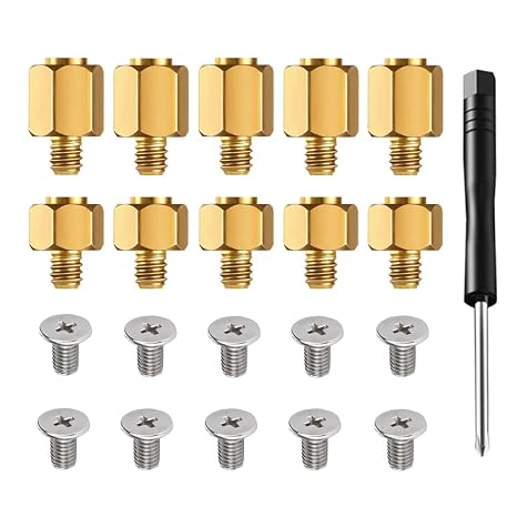 Brass M.2 SSD Screw Kit for ASUS Motherboards (20 Pcs)