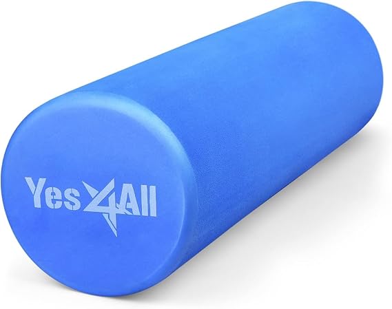 Yes4All EVA Firm Foam Roller for Back - Round Back Roller for Exercise, Yoga & Pilates 30/45/60/90 cm