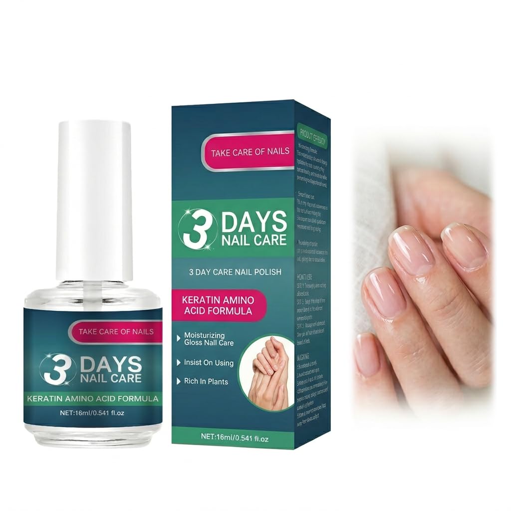 3 Days Nail Care Keratin Nagelöl für brüchige Nägel Nagelpflege Serum zur Stärkung & Reparatur Cuticle Oil für gesundes Nagelwachstum & Nails Repair Hochkonzentrierte Nagelkur