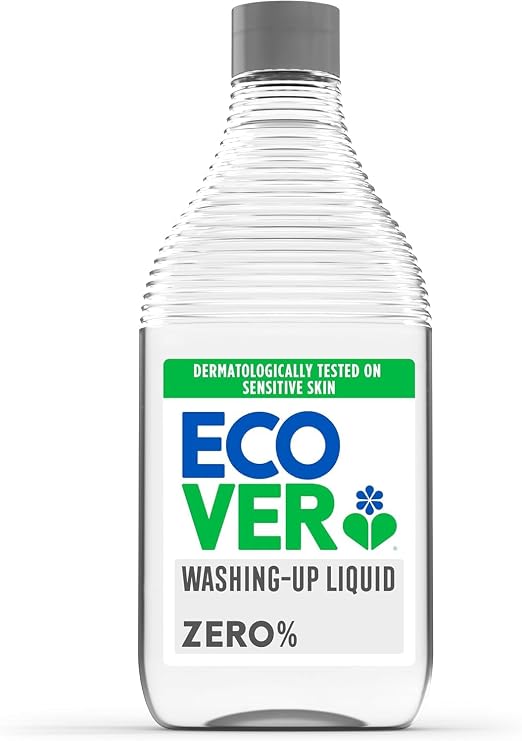 Ecover Zero Washing Up Liquid, Fragrance Free, Grease Cutting, 450ml