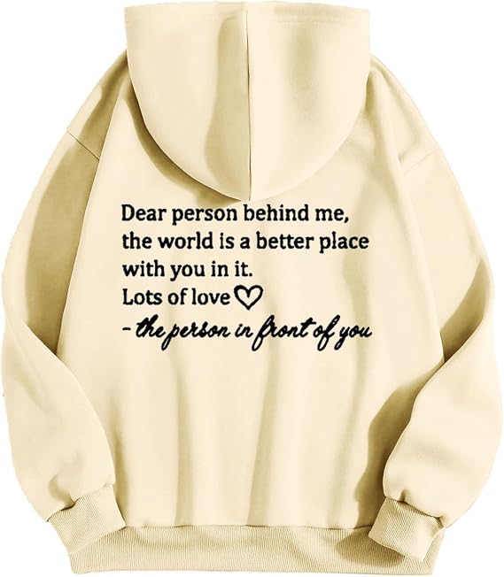 Ceboyel Womens Trendy Hoodies With Sayings Long Sleeve Sweatshirts Pullover Casual Tops Y2K Teen Girls Clothing