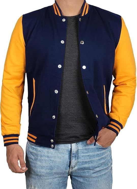 Decrum Varsity Jacket Men - Casual High School Letterman Baseball Style Mens Bomber Jackets