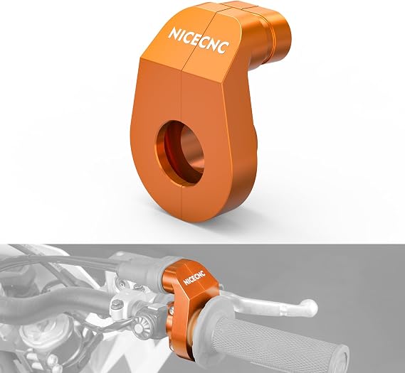 NICECNC Throttle Housing Motorcycle, Aluminum Orange | Compatible with KTM 250-500 /XCF-W/EXC-F 2017-2023 250 300 XC-W/EXC 2023,250-500 SX-F/XC-F 2016-2022 Accessories