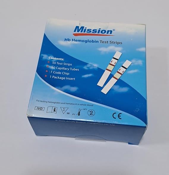 Mission HB Hemoglobin Test Strips, 50 Count