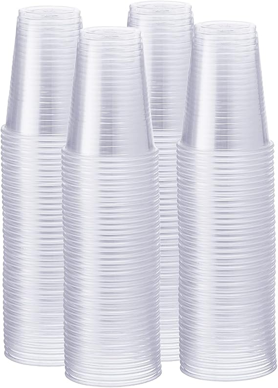 GUSTO 7 oz Clear Plastic Cups [500 Count] Disposable Cold Drinking Cups